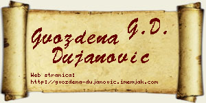 Gvozdena Dujanović vizit kartica